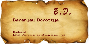Baranyay Dorottya névjegykártya
