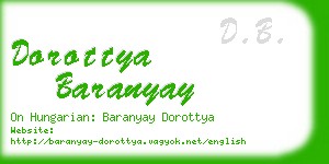 dorottya baranyay business card